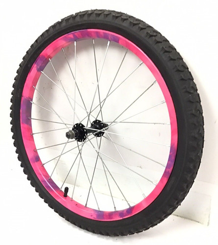 Bicicletta anteriore rosa - bicicletta,